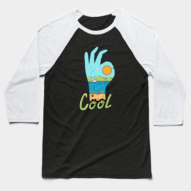 Cool Nature Baseball T-Shirt by coffeeman